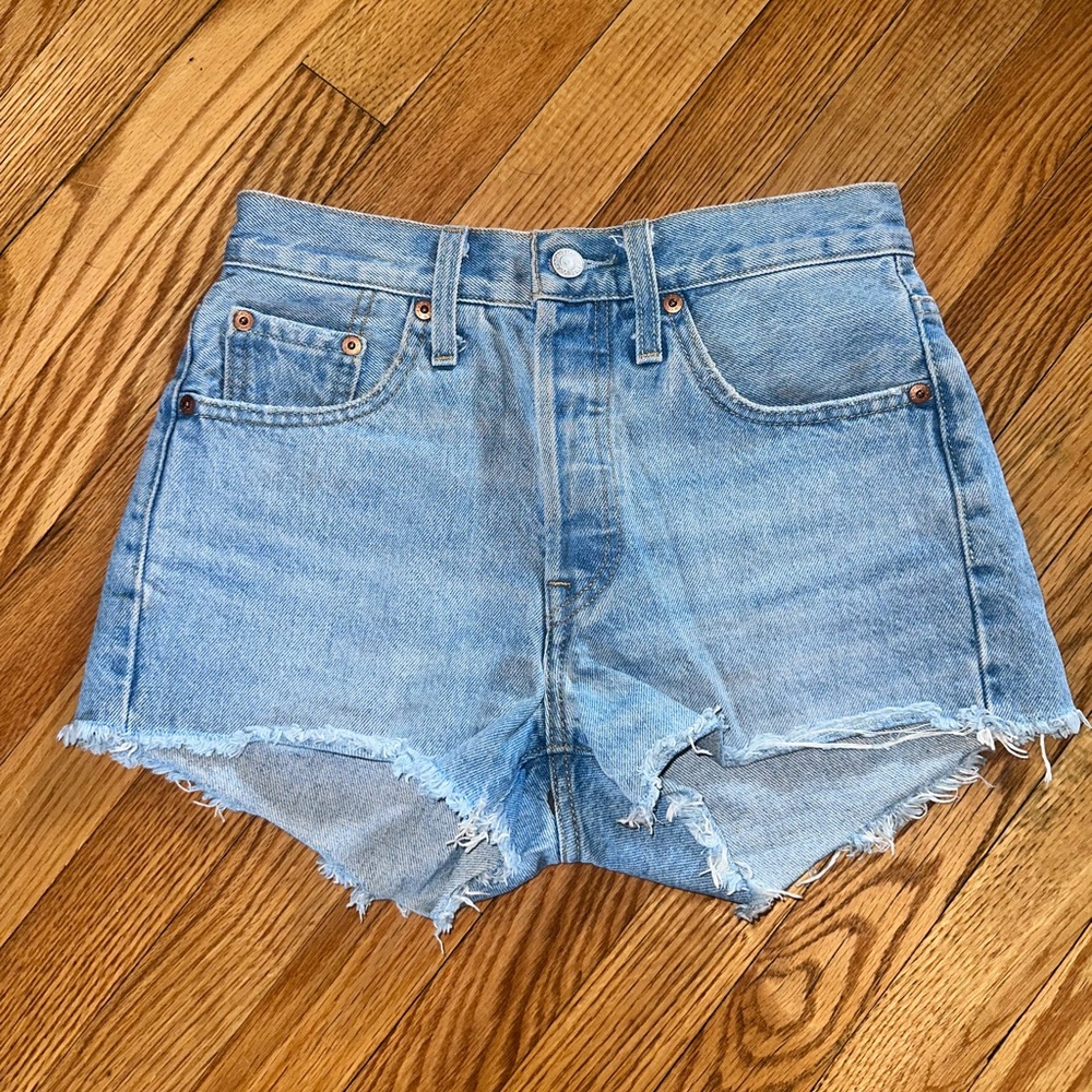 Levi's 501 Original Medium Blue Denim Shorts